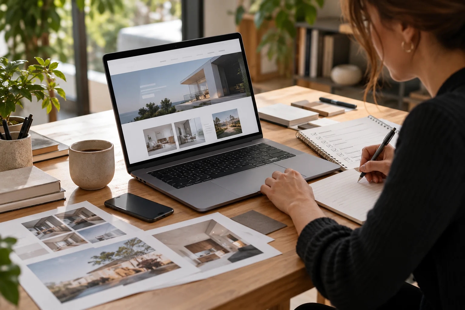 Kurumsal web sitesi için onaylı içerikleri düzenleyen uzman — yapay zekâ ile oluşturulmuş temsili fotoğraf